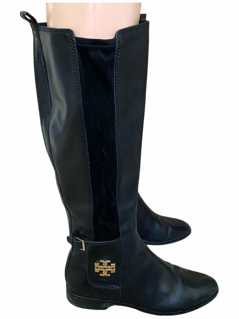 Tory Burch Wyatt Knee High Leather Riding Boots Size 7M